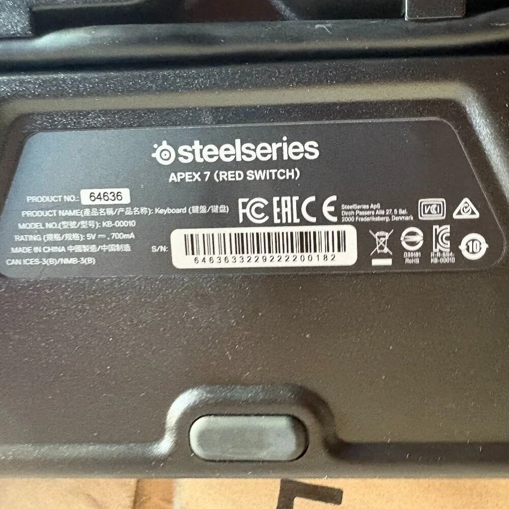 Steelseries Apex 7 (Red Switch) wired keyboard